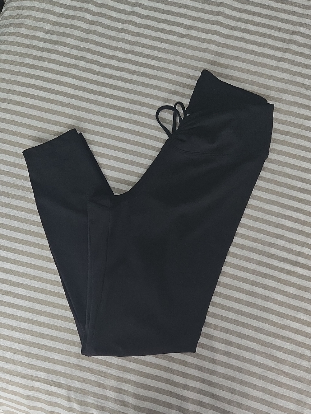 PINK Black High-Waist Drawstring Leggings
